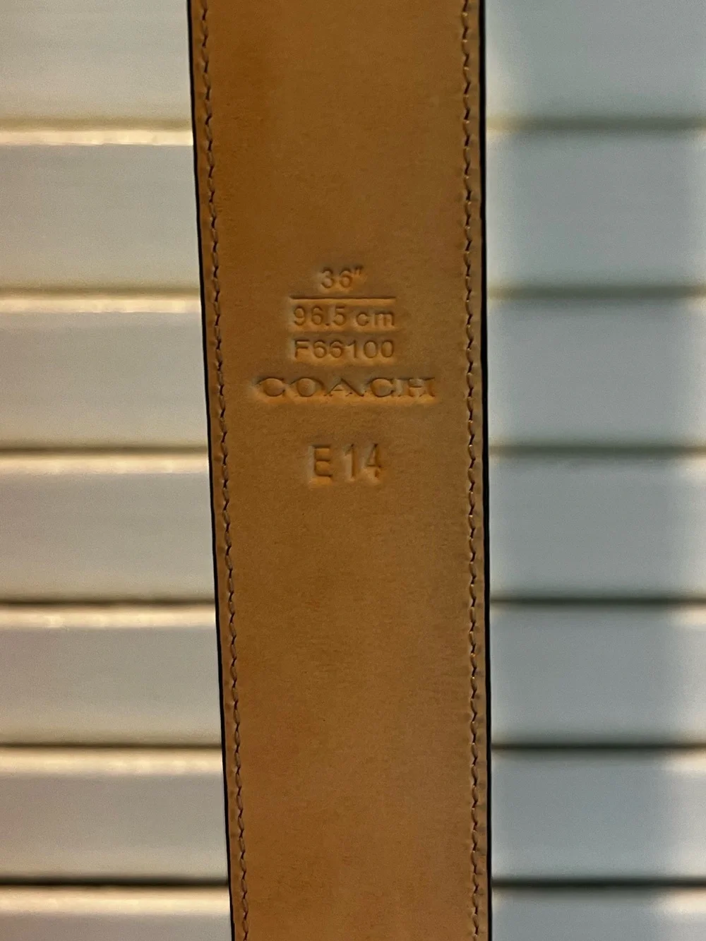 Coach Harness Buckle Black Leather Belt